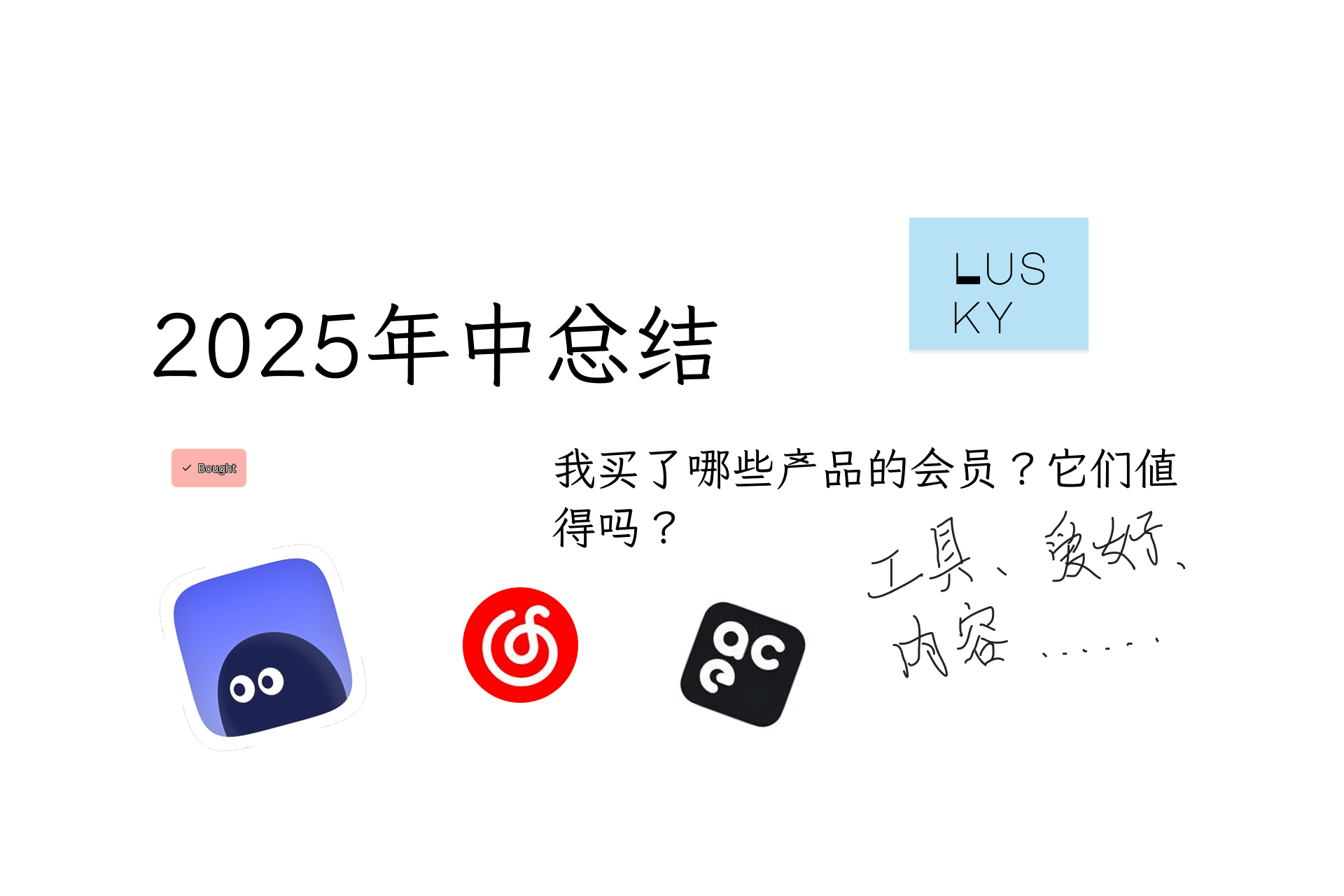 2025年中总结：我买了哪些产品的会员？它们值得吗？